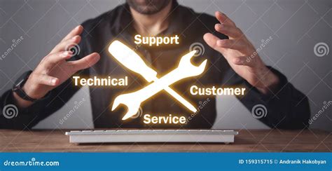 businessman  office technical support customer service stock image