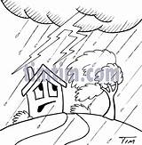Stormy Weather Drawing Cartoon Coloring Pages Drawings Line Climate Hot Bw Getdrawings Weath Gif Nature sketch template