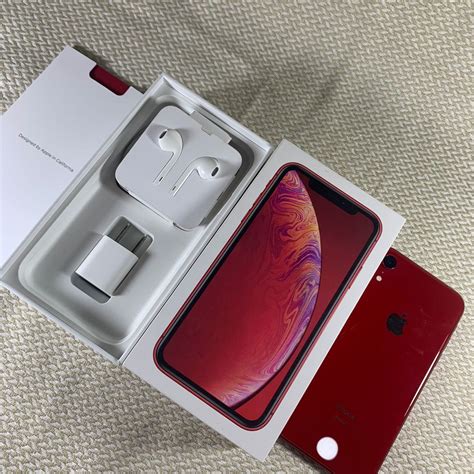 apple iphone xr gb red globe locked complete  box mobile phones gadgets mobile phones