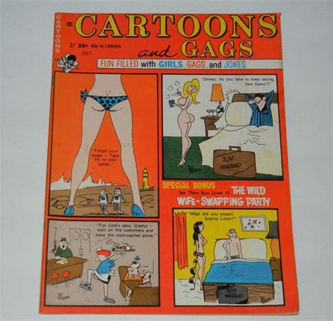 Cartoons And Gags Oct 1970 Sexy Humor Adult Nudie By