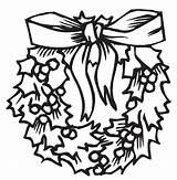 Christmas Coloring Pages Wreath Printable Wreaths Color Getcolorings sketch template