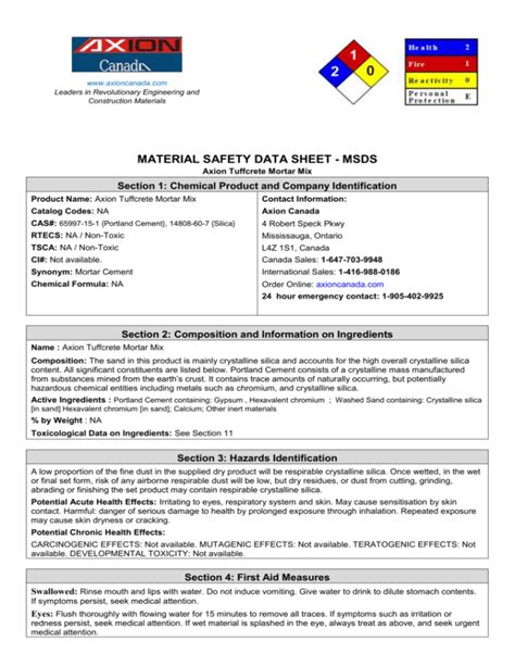 material safety data sheet msds