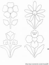 Applique Flower Patterns Templates Flowers Blocks Coloring Beadwork Choose Board sketch template