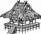 Tiki Drawing Hut Man Clipartmag sketch template