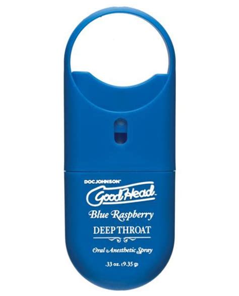 goodhead deep throat spray to go blue raspberry 33oz on