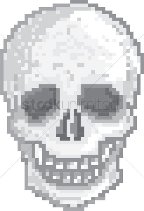 Skull Pixel Art Vector Image 2021112 Stockunlimited