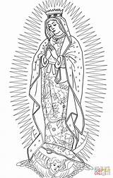 Guadalupe Lady Coloring Pages Color sketch template