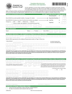 akc litter registration form printable fill  printable