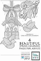 Coloring Pages Spring Beautiful Adults Adult Flowers Books Printable Pdf Favecrafts Book Downloads Flower Ebooks Colouring Sheets Color Kids Craft sketch template