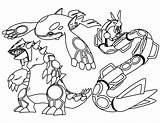 Coloring Pokemon Pages Groudon Popular Ex sketch template