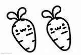 Coloring Silhouette Carrots sketch template