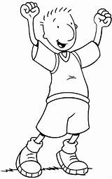 Doug Dibujo Chico Felices Nickelodeon Juegos Kleurplaten Maniaques Goofy sketch template
