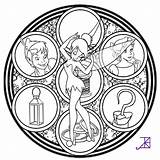 Coloring Stained Pages Glass Tinkerbell Disney Amethyst Akili Deviantart Line Mandala Cool Kids Print Adult Color Choose Board Clochette Pan sketch template