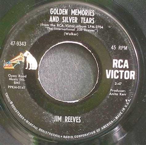 Jim Reeves~golden Memories And Silver Tears~rca Victor 9343 45