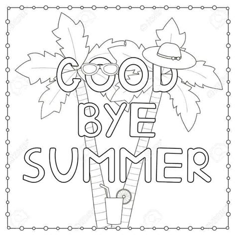good bye summer coloring pages summer coloring pages coloring pages