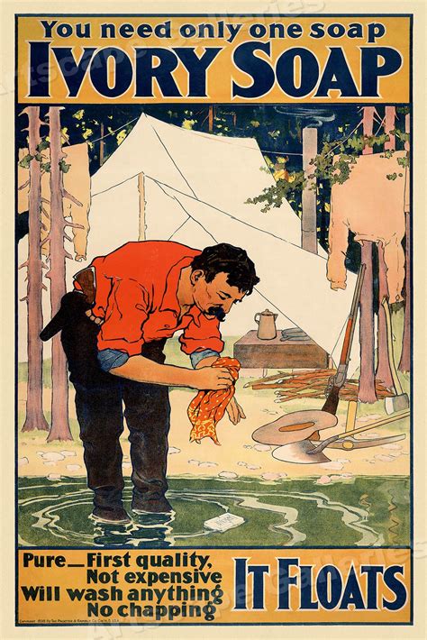 pure ivory soap  floats vintage style advertising poster  ebay