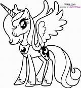 Coloring Pony Princess Luna Little Pages Popular sketch template