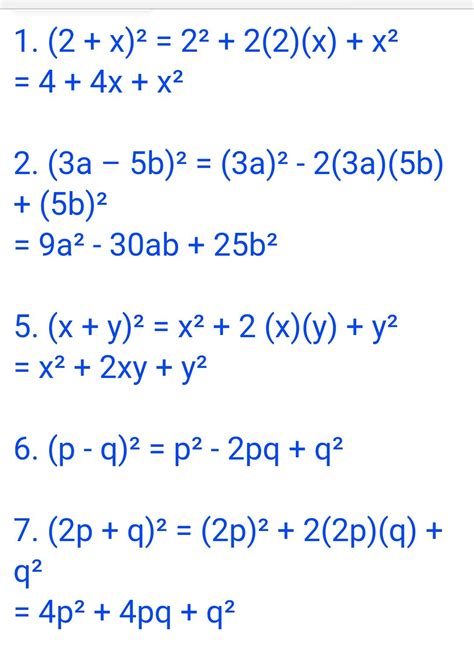 ejemplos de binomios al cuadrado