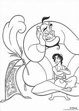 Aladdin Coloring Pages Coloring4free Genie Carpet Related Posts sketch template