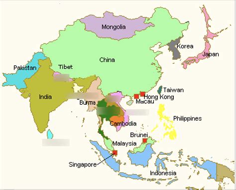 map of monsoon asia