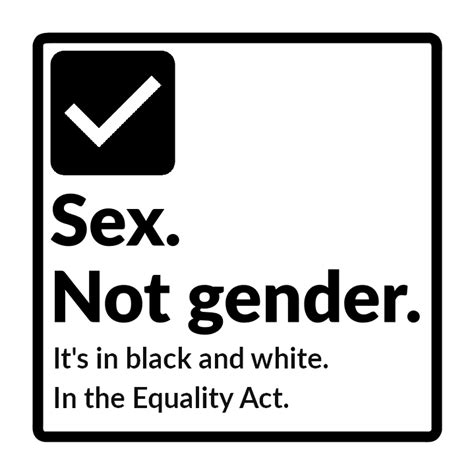 equality monitoring sex not gender