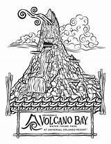 Volcano Krakatau Hulk Monorail sketch template