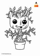 Groot Coloring Pages Baby Christmas Kids Draw Small Coloriages Coloriage Dessin Printable Colorier Drawing Rysunki Marvel Color Disney Sheets Galaxy sketch template