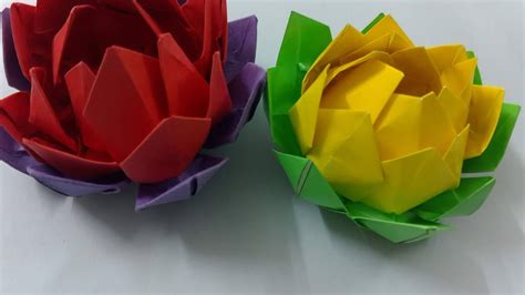 cách làm hoa giấy gấp giấy origami cách làm hoa sen đá bằng giấy