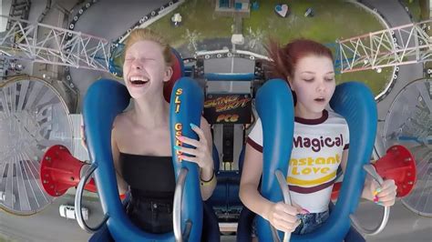 Girl Screams And Passes Out On Slingshot Ride With Friend Jukin Licensing