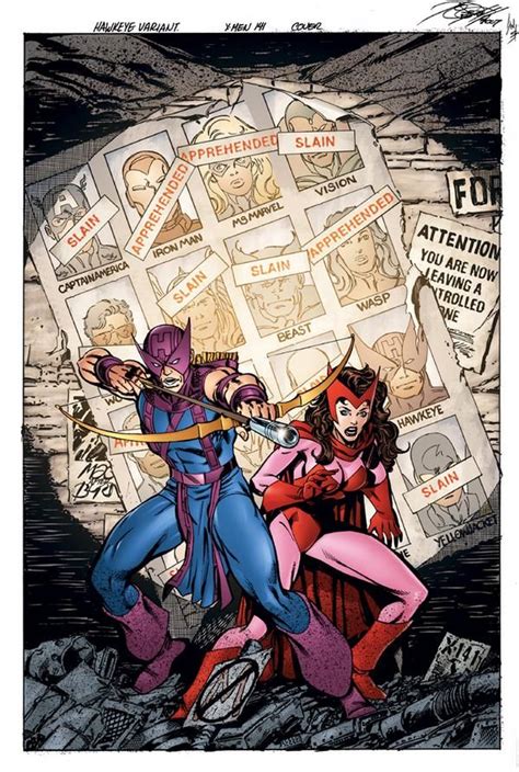 Hawkeye And Scarlet Witch Marvel Comics Art Hawkeye Comic