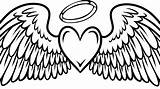 Wings Angel Coloring Pages Heart Drawing Hearts Simple Wing Printable Kids Bird Color Rose Getdrawings Getcolorings Clipartmag Print Colorings sketch template