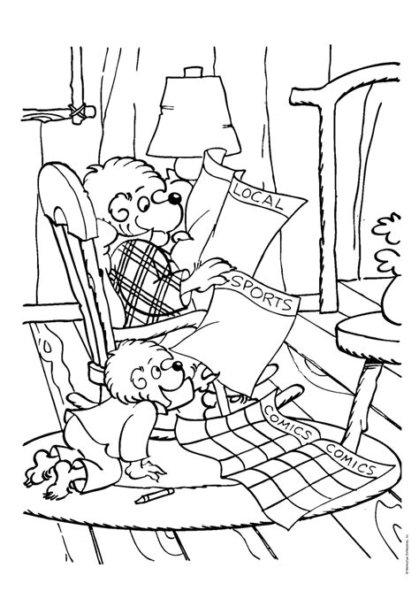 berenstain bears coloring page coloring home