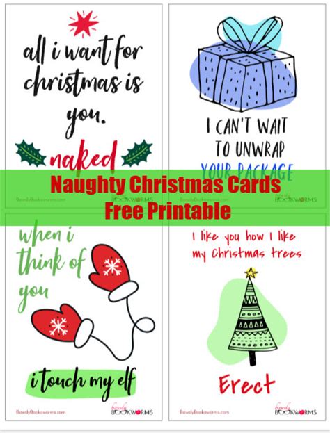 naughty christmas cards free printable bawdy bookworms