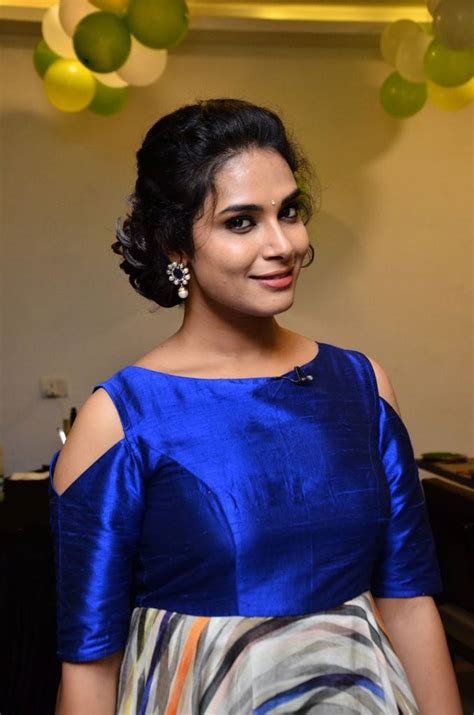 telugu tv actress hari teja in blue dress tollywood boost