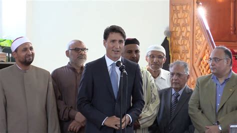 trudeau hails “sisters upstairs” at sex segregated mosque