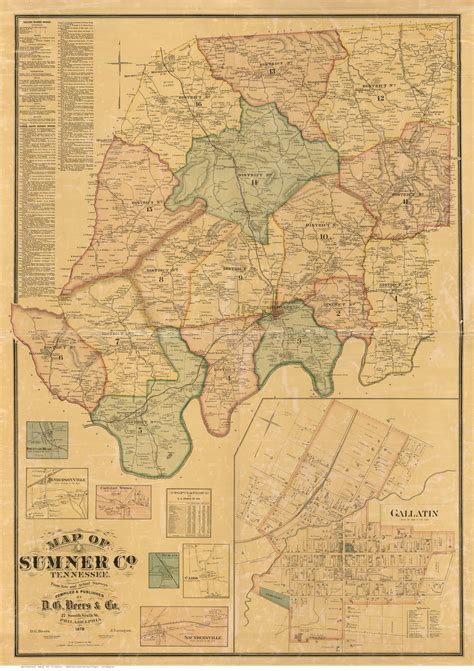 sumner county tennessee   map reprint  maps