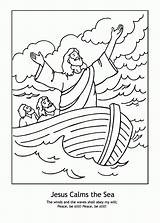 Coloring Pages Jesus Storm Calms Lds Calming Bible Nursery Printable Sea Sheets Heals Calm Sheet Stormfly Colouring Kids Preschool Sick sketch template
