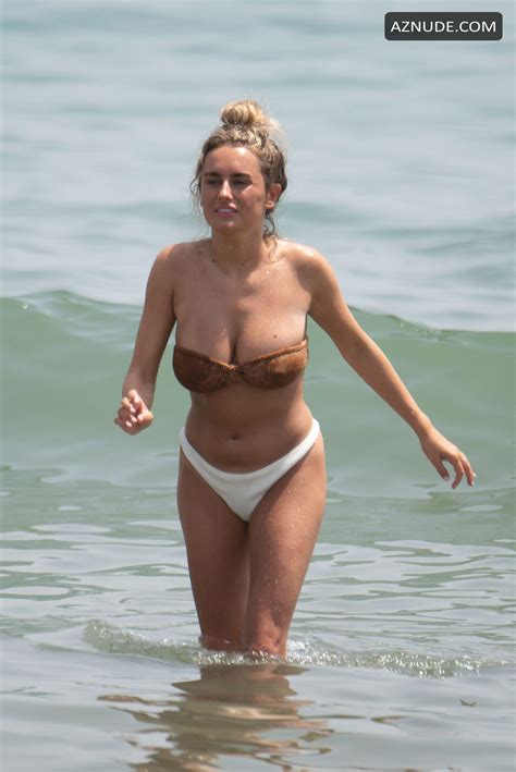 Amber Davies Showcases Her Bikini Body On The Beach In Marbella Spain