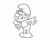 Coloring Smurf Papa Pages Popular sketch template