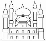 Mosque Coloring Pages Great Children Beautiful sketch template