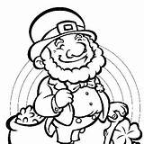 Leprechaun Lucky Crayola sketch template