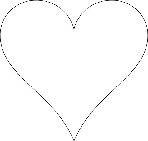 printable heart template large clipart   printable heart