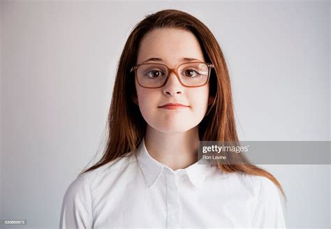 teen girl wearing glasses portrait photo getty images