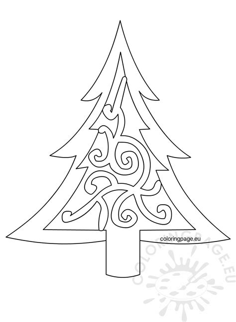 winter tree coloring page coloring page fir tree  winter