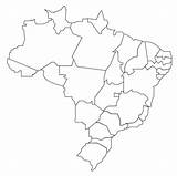 Mapa Brasile Mappa Bianco Vetor Colorare Supercoloring Disegni Mundi Provincias Estados Getcolorings Pele Bambini Brasiliani Bella Mapas sketch template