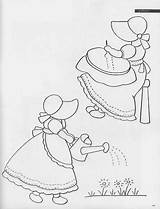 Risco Sunbonnet Patchcolagem sketch template