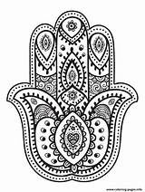 Coloring Fatma Hand Mandala Pages Printable sketch template