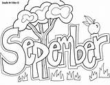 September Coloring Pages Getcolorings Color Printable sketch template