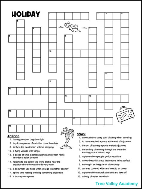 large printable easy crossword puzzle crossword  printable