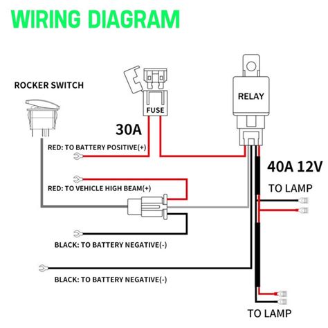 led light bar wiring diagram high beam     relay  led light bars
